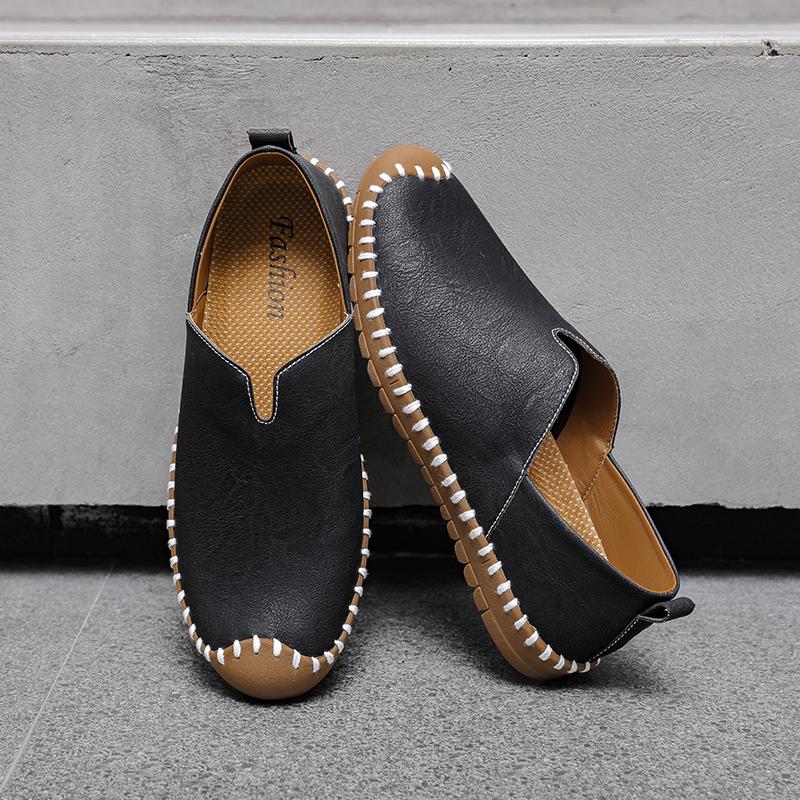 Leather Men Water Beach Sandals Summer Outdoor Casual Closed Toe Sports Sandals Non-slip Soft Hiking Wading Sneakers PLUS SIZE 48