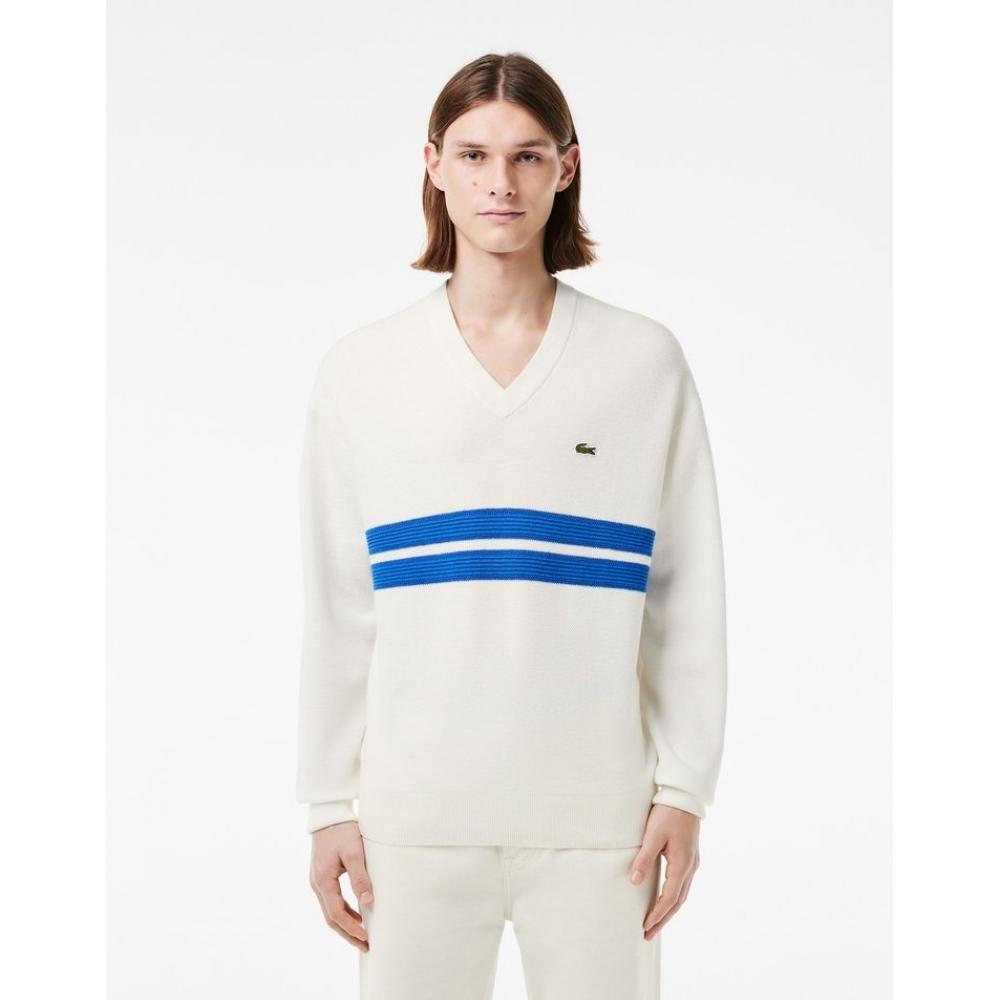 

Lacoste Мужской свитер с V-образным вырезом и отделкой S Ah7654 54 г Iup 004