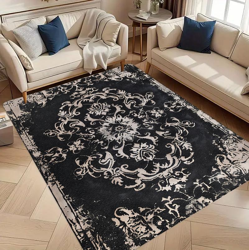 European Palace Carpet Mat Rug Home Decoration Living Room Bedroom Floor Decor Vintage Brown Style Non Slip Rugs Home Carpet
