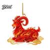 Decorative Hanging Charms Goat Christmas Tree Pendant Durable Acrylic Ornament Not Easy Ornament to Fade for Holiday And Car Decoration Collectibles