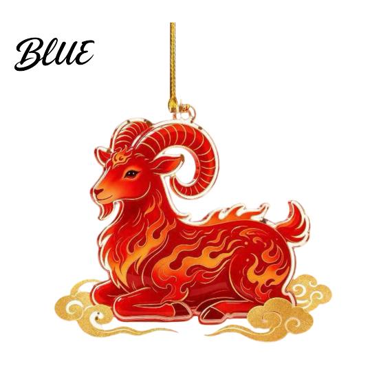 Decorative Hanging Charms Goat Christmas Tree Pendant Durable Acrylic Ornament Not Easy Ornament to Fade for Holiday And Car Decoration Collectibles