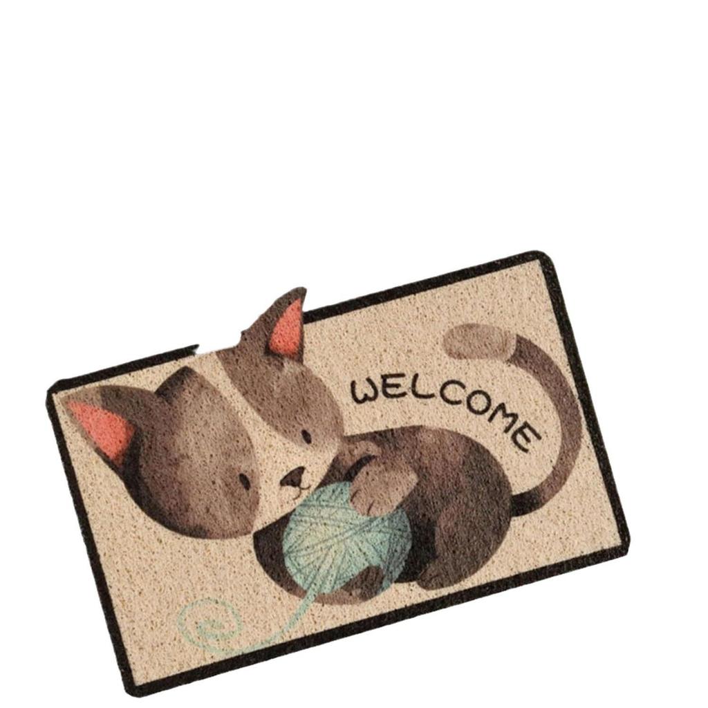 Minimalist Silk Cat Litter and Feeding Mat - Trap, Cute, Easy to Clean