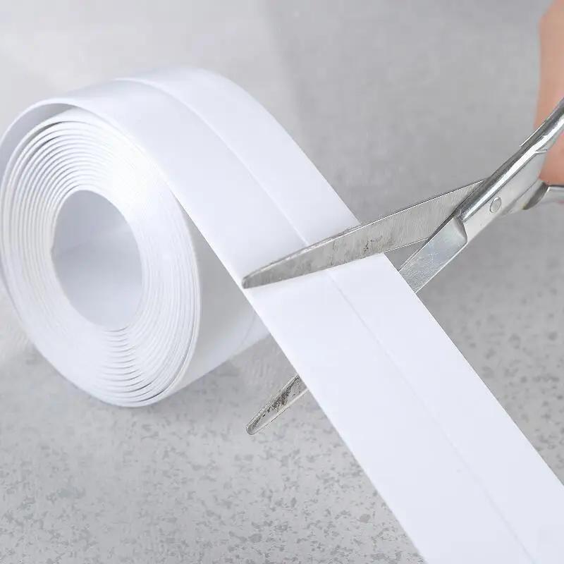 White Tape 1PC 1.5m/3.2m PVC Self - Adhesive Gap Sealing Strip, Flexible, Home Gap Filler & Sealer