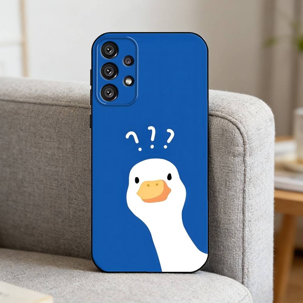 

A-Abstract Cartoon Duck Phone Case For Samsung S25,S24,S21,S22,S23,S30,Ultra,S20,Plus,Fe,Note,10,9,5G Black Cover Samsung S20plus5G