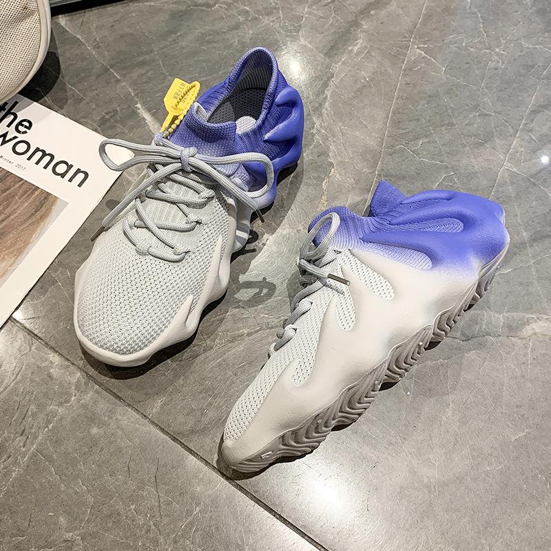 Flying woven shoes women's summer and autumn new fashion low-top casual dad shoes octopus breathable sneakers women