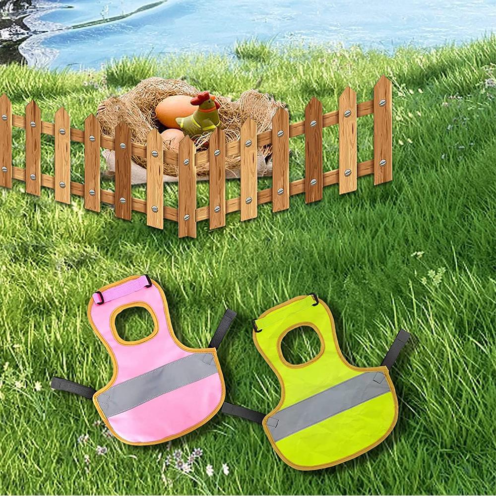 2 Pz Pettorina Riflettente Regolabile per Gallina Protezione Piume per Anatra Galline Oca Cane