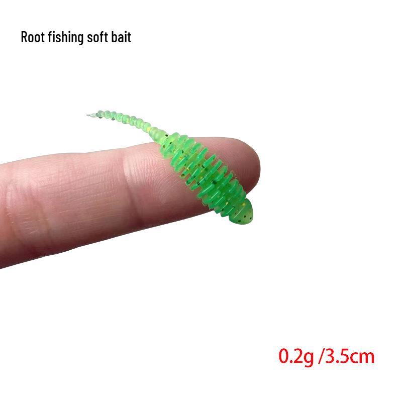 Nadel Schwanz 3,5cm Grundfischen Köder - 10 Weichköder für Rapfen, Barsch, Mandarinfisch, Je 0,2g