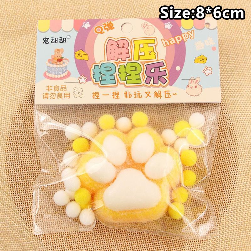 Cartoon Egg Tart Squeeze Decompression Toy Creative Kawaii Simulated Food Toys Cute Slow Rebound Stress Toys Children Gifts