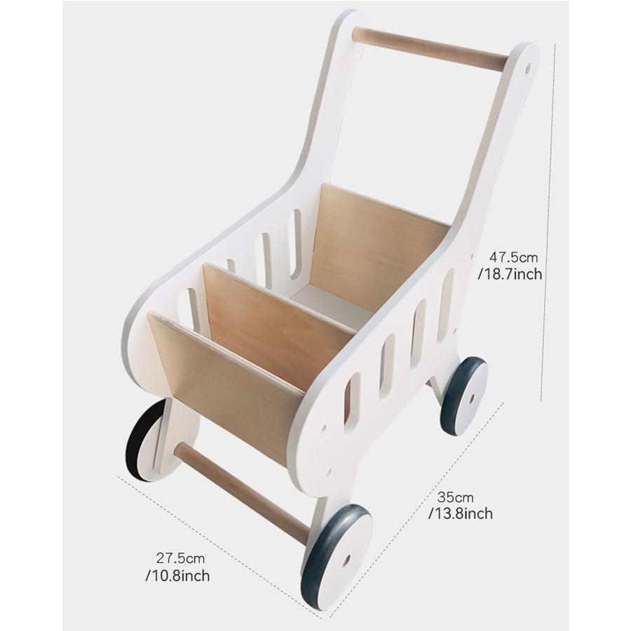 3-in-1 Wooden Baby Walker Stroller and Push Toy for First Steps - Ideal First Birthday Gift