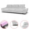 Sofa 3 Seater Sofa Bed with Sofa Bed. Savio Family Sleep Furniture J Gray Corduroy