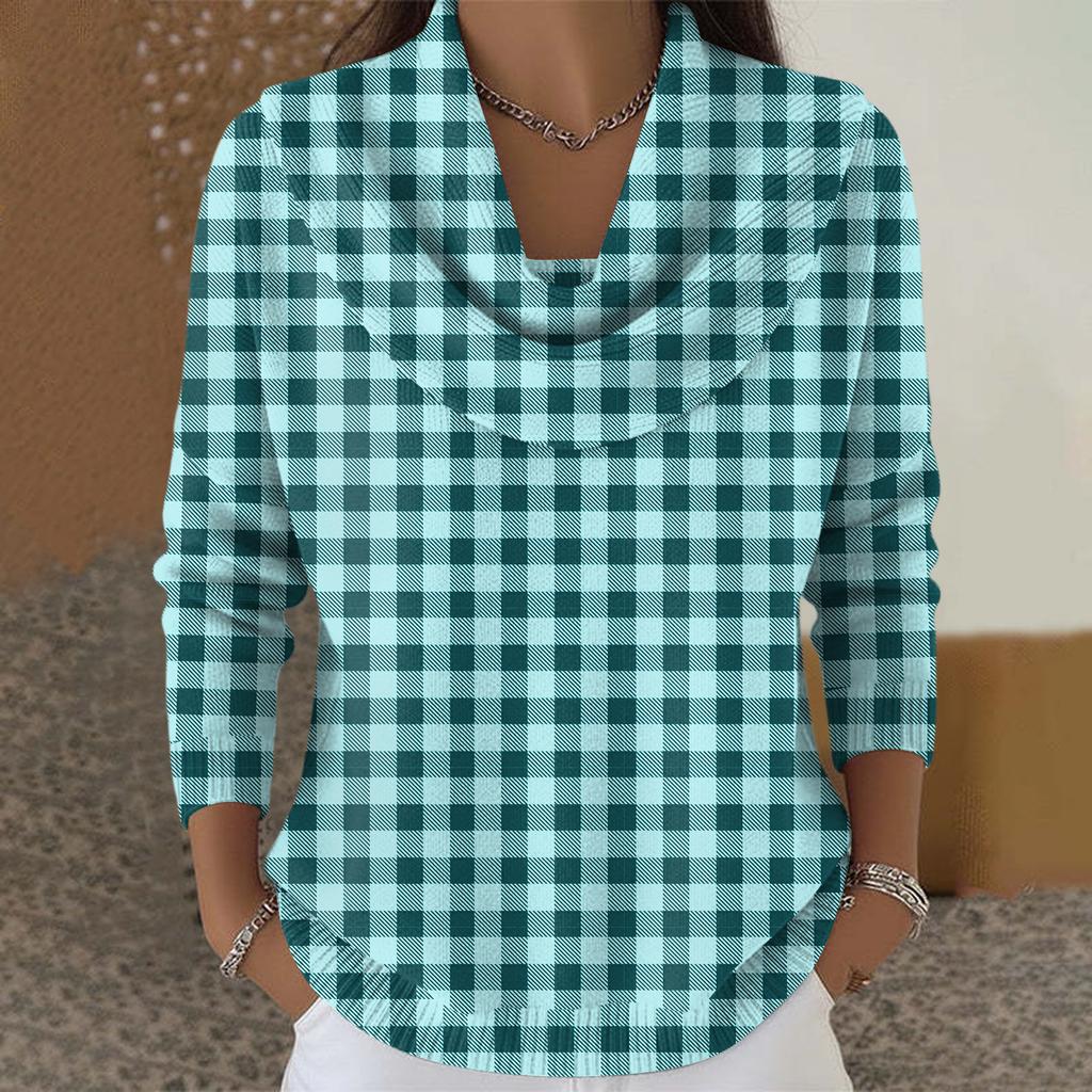 Dam Casual Och Moderiktig Rundhals Långärmad Tryckt Topp Tröja