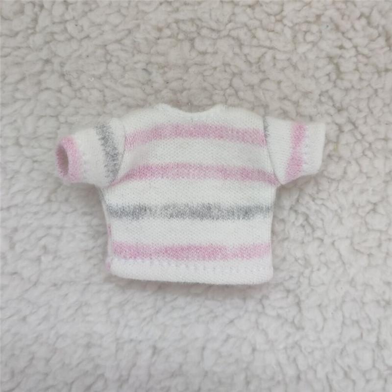 bjd clothes ob11 baby clothes cute 1/12 bjd doll clothes striped short sleeve T-shirt GSC clay head doll accessories shorts toy