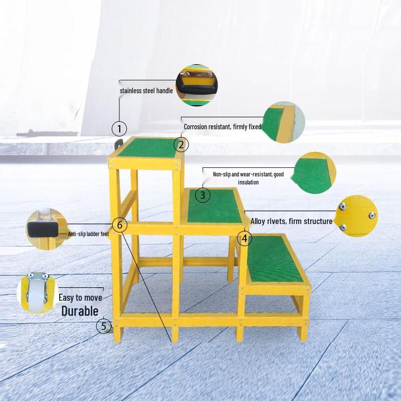 Wanzun Fiberglass Double-Layer Insulation Ladder Stool