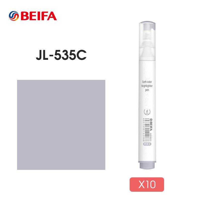 Beifa Morandi Soft-Headed Fluorescent Pens - 10-Box Set for Students' Graffiti and Eye-Protection Marking