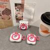 Airpods Pro Pink Bear Strawberry Bluetooth Headset Cover 3Rd Generation Protective Case Airpods 1 /2 Generation Hanging Buckle