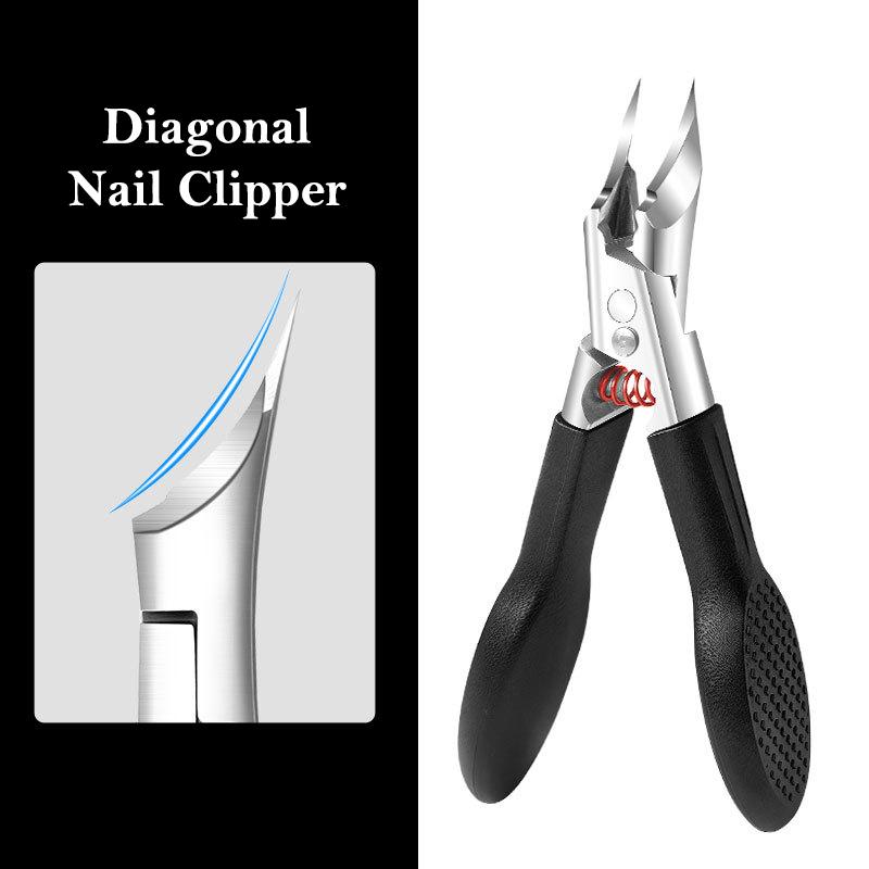 Schräger Spitzer Feder-Nagelknipser Anti-Spritzschutz Eingewachsen Tragbar Hohe Qualität Zehennagel Fingernagel Trimmer Maniküre Werkzeuge