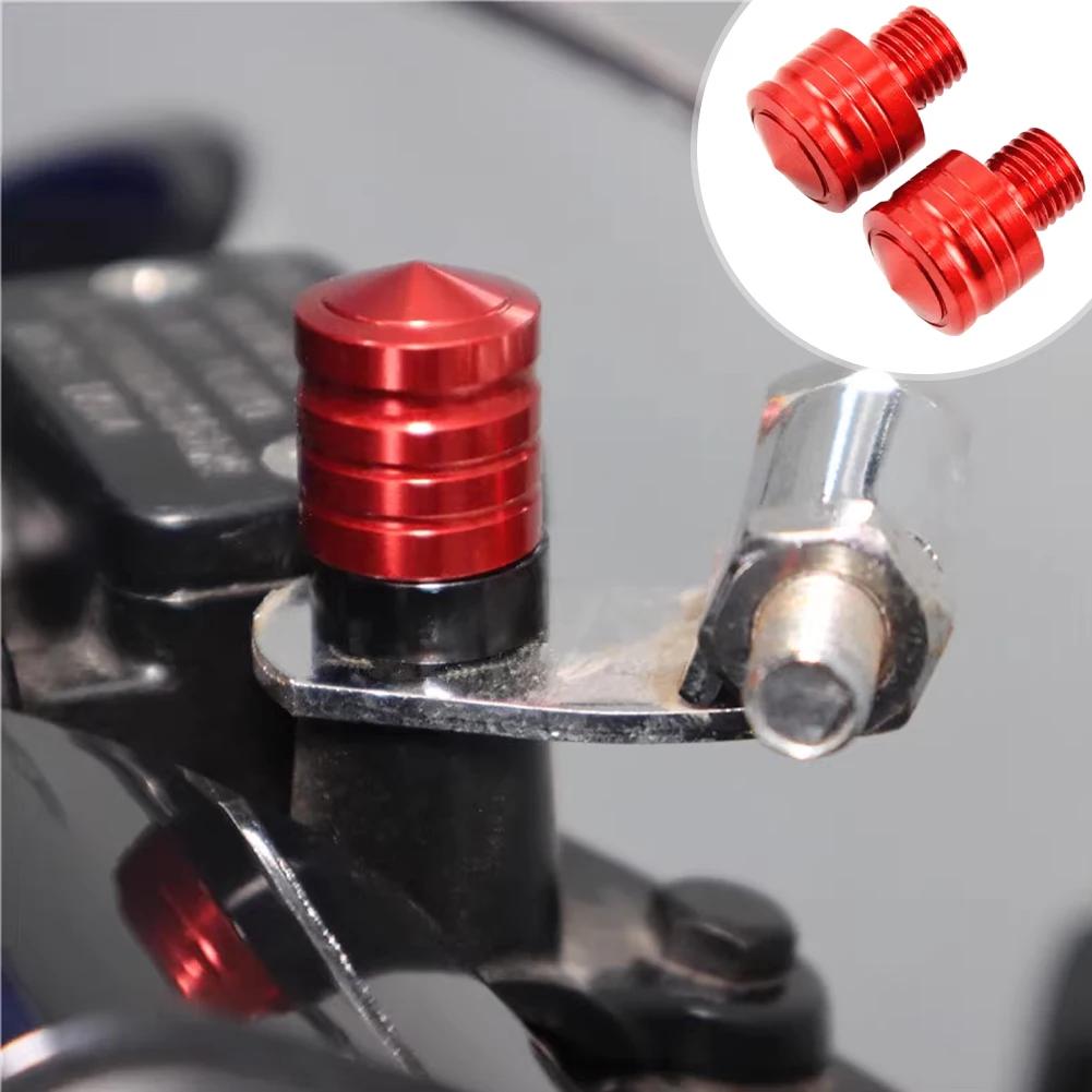 

2Pcs Motorcycle M8 M10 Rear View Mirror Screws CNC Aluminum Hole Plugs Screws Rearview Mirror Anti-Rust Holder Screw