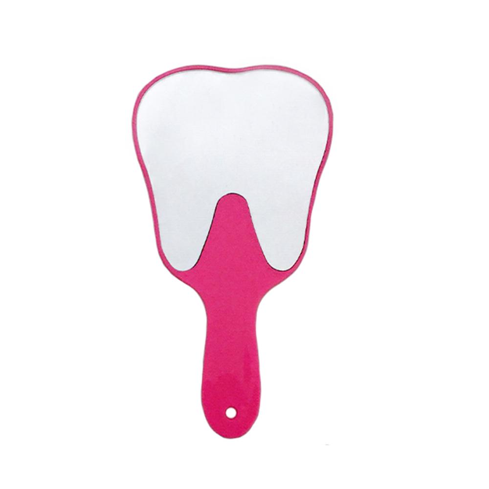 1 Stück Dental-Handspiegel Kunststoff Zahnförmig Mehrfarbig Unzerbrechlich Munduntersuchung Inspektions-Make-up-Spiegel Mundpflege