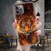 Funda Suave de Animal Tigre Feroz para Teléfono para IPhone 11 17 Air 16E 16 Pro Max 15 + 14 Plus 13 Mini 12 Apple 7 SE 8 Fundas Coque 11