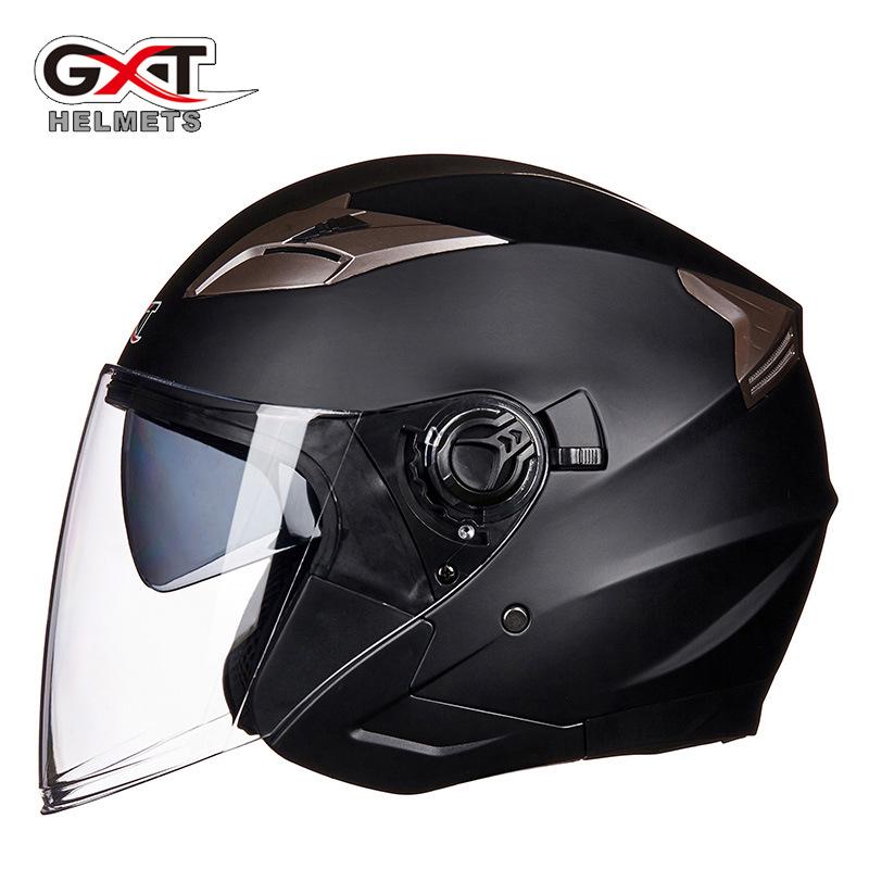 GXT708 Electric Scooter Helmet with Double Visor for Men & Women - All-Season Safety Half Helmet