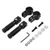 Motorcycle Highway Foot Pegs Foldable Footrest Pedals Black Universal for Motorcycle 30mm-32mm Tube Core Left and Right