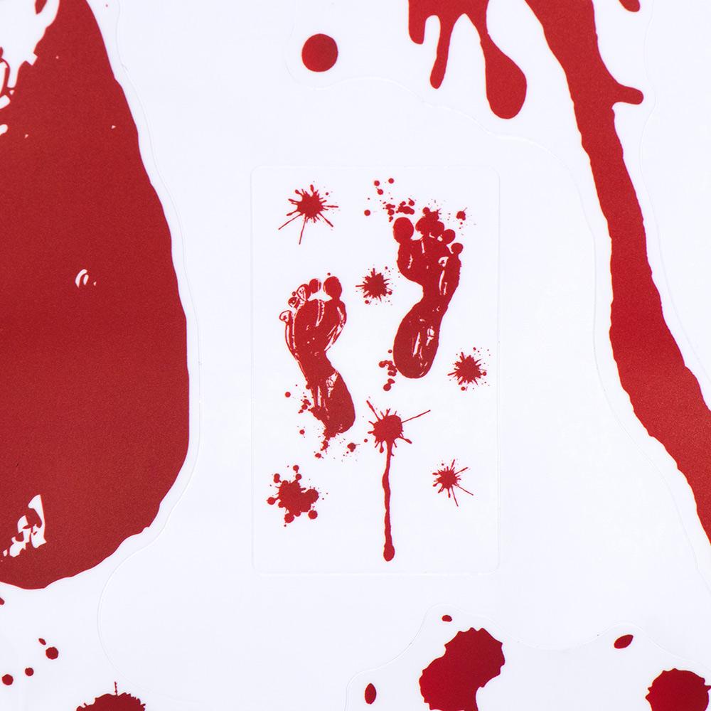 Creepy 3D Widnow Decor Blood Handprint Horror Finger Foot Wall Stickers Halloween Decor