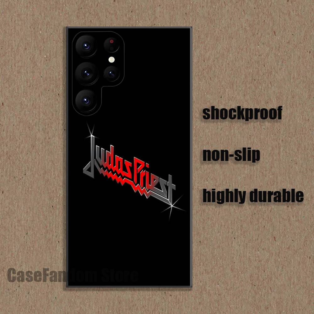 J-Judas P-Priest Shockproof Phone Case For Samsung S26,S25,S24,S21,S22,S23,S30,Ultra,S20,Plus,Fe,Lite,5G Black Cover