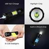 Mini Rechargeable LED Flashlight COB+XPE Portable Torch Camping Lantern Zoomable Focus Light Tactical Flashlight with Pen Clip