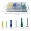 Plastic Material Wall Anchors Durable Construction Stable Hardness Expansion Plug Tight Expansion Smooth Cutting