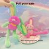 Jinnew Dopamine Plush Rabbit Keyring With Pull Out Design For Backpack Gift