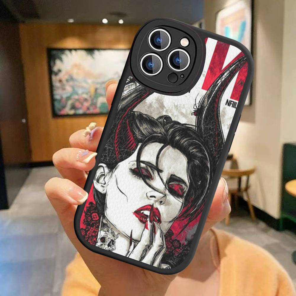 Industrial Rock Nine Inch Nails Band Phone Case For IPhone 16 15 14 13 12 11 Pro Max Plus Leather Soft Cover