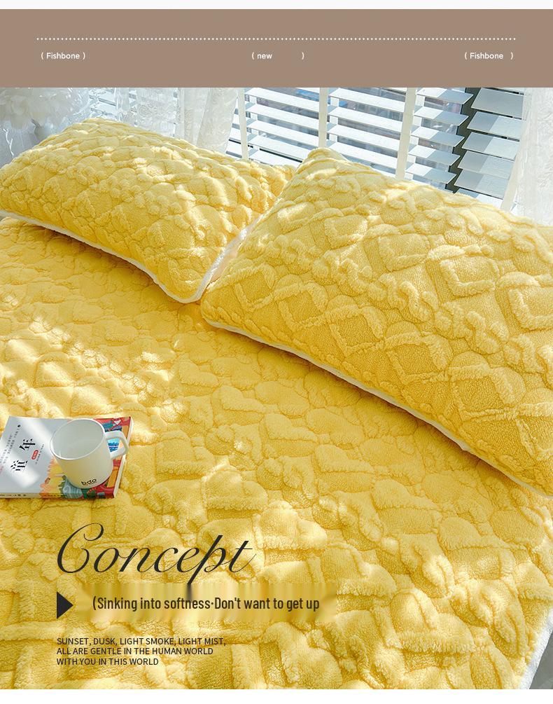 Plush Velvet Mattress Protector: Winter Taffeta Fitted Sheet & Cover for Simmons Bedspread