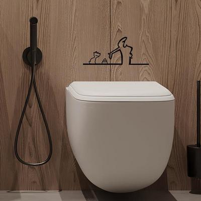 Figura de Línea Póster Metálico Moderno Para Sala de Estar Dormitorio Adhesivo de Interruptor Instalación Fácil de Colgar