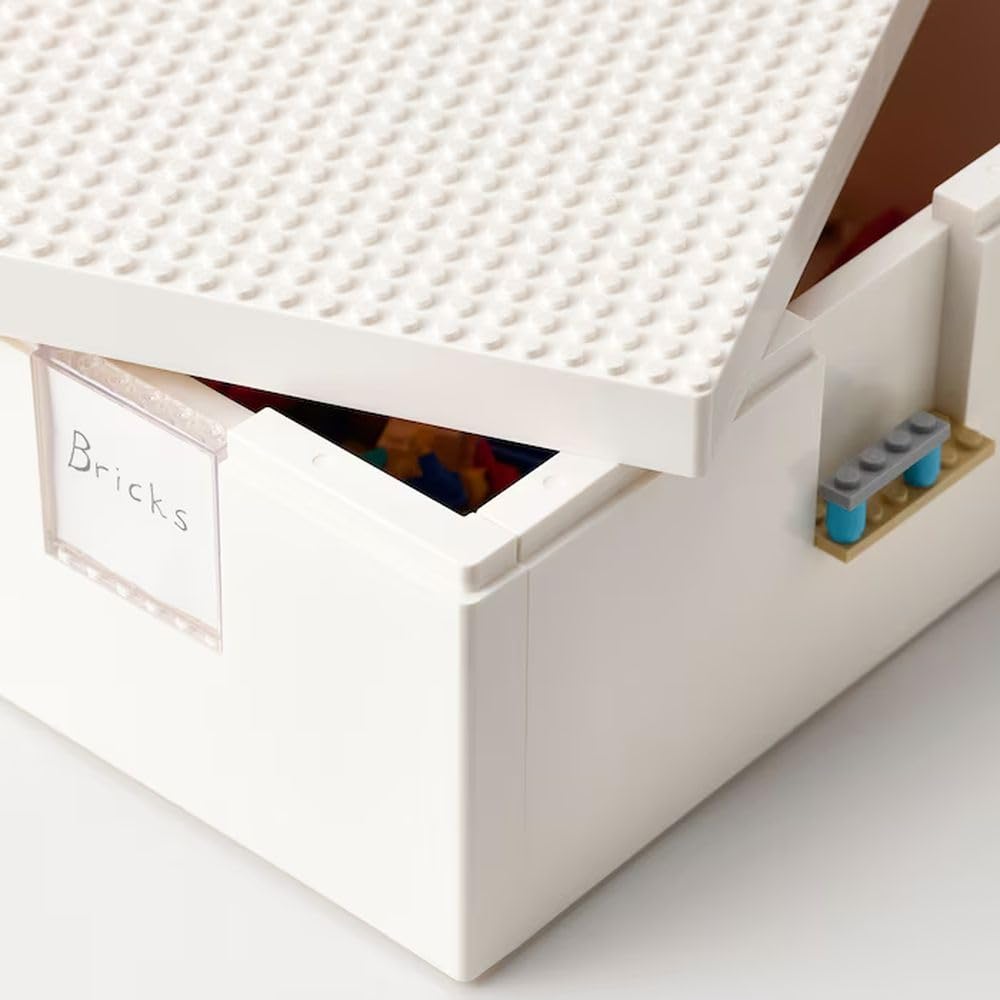 IKEA BYGGLEK LEGO Box with Lid, White, 26x18x12cm, 304.534.05