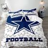 Set Copripiumino Football Americano, Set Biancheria da Letto Sportiva, Set Copripiumino Blu Navy, Regali Ispirazionali per Uomo Fidanzato Marito