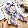 Simple temperament Spring and summer female imitation silk scarf versatile Korean version casual small square scarf neck protection decorative scarf
