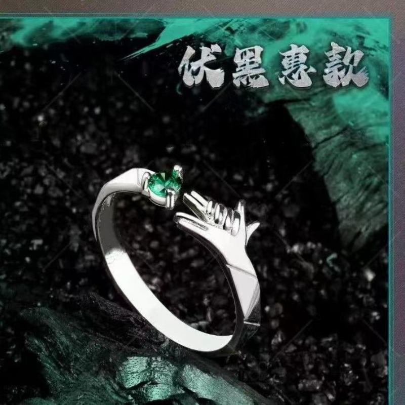 Neuer Jujutsu Kaisen Fushiguro Megumi Gojo Satoru 2D Ring Anime Zubehör Mode Cartoon Cosplay Zubehör Trendige Nischengeschenke