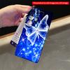 2DFlat Samsung phone case Blue Butterfly Sparkle Magic Phone Case Applicable to Galaxy S23 S24 S25ULTRA S26 A12 A14 A15 A16 A54 A55
