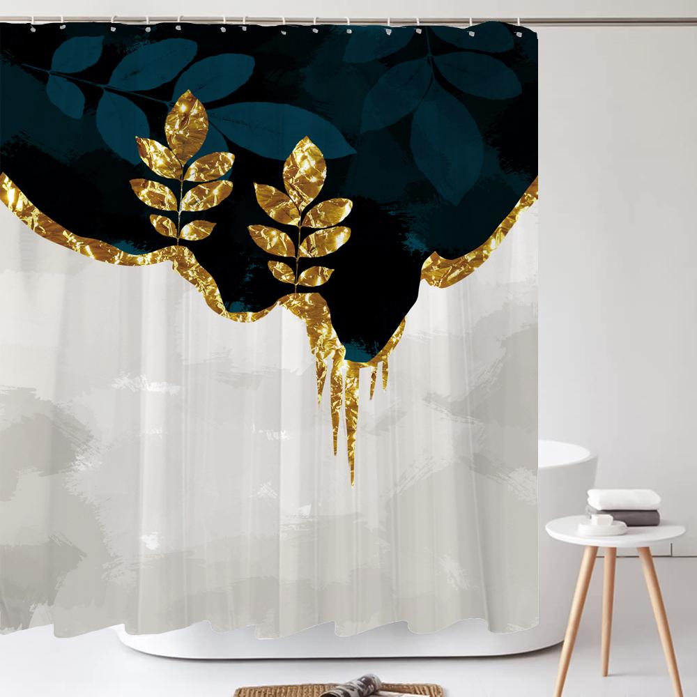 Nordische Abstrakte Kunst Duschvorhang Einfache Geometrie Badewannenvorhang Wasserdicht Polyester Badezimmer Vorhang Zubehör Dekor