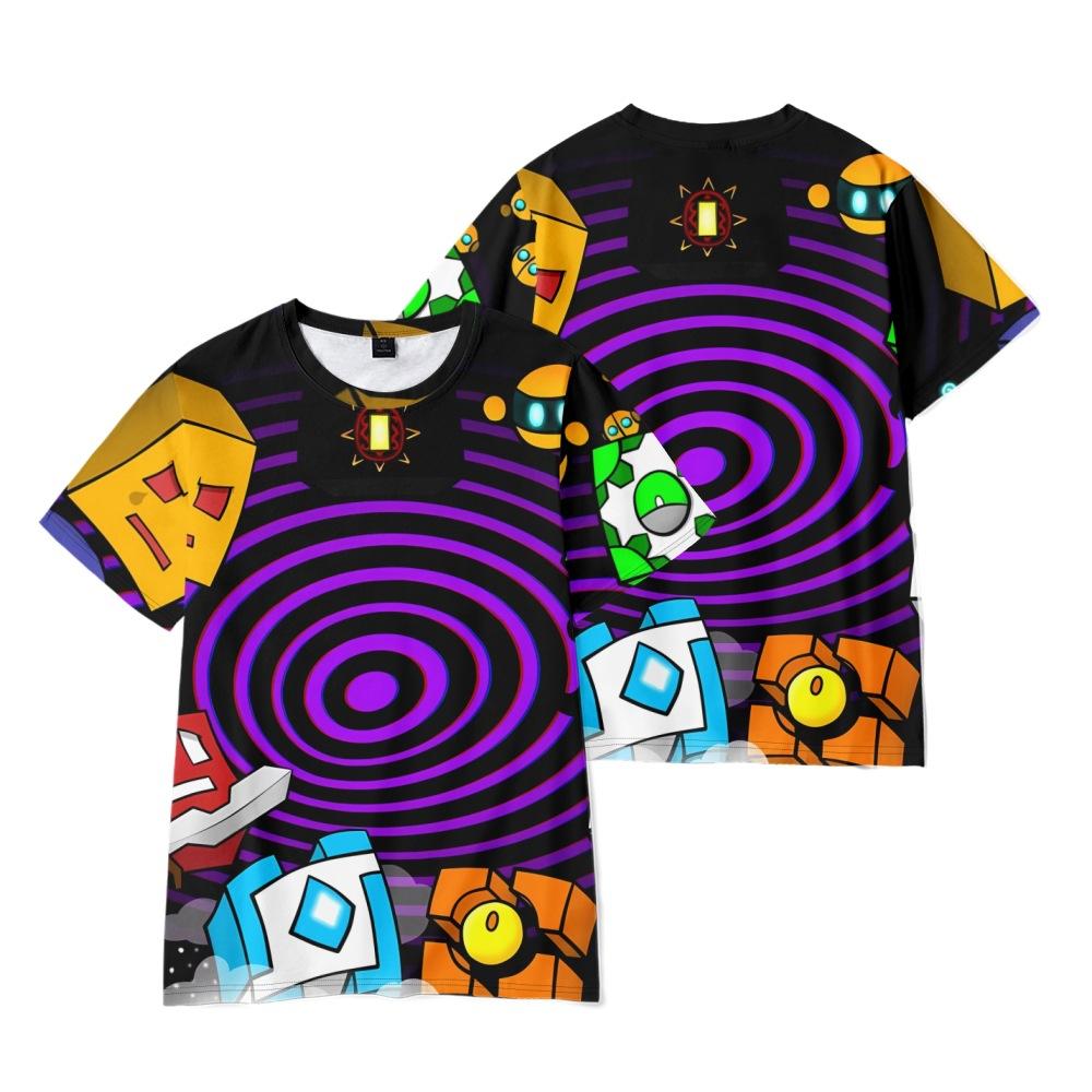 

Geometry Dash Printed Casual Cute Fashion Loose, Comfortable, Breathable, Quick Drying T-shirt Top XXS