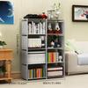 5 Tier Book Shelf 8 Cube Storage  Tall Bookcase Shelf Assembled Freestanding Vertical Storage Rack for Bedroom   Living