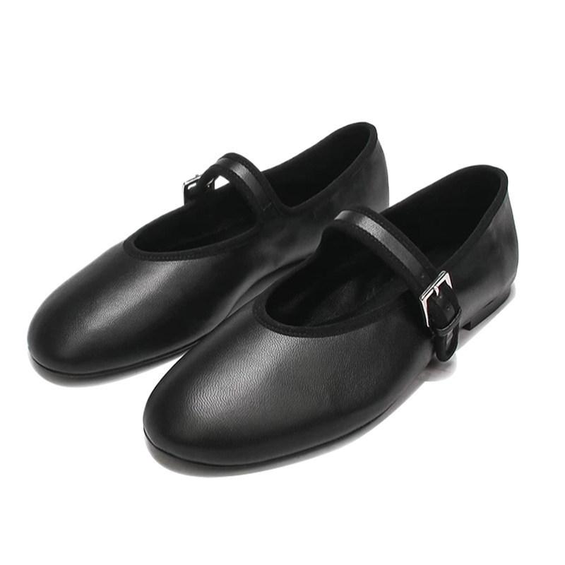 Retro Mary Jane One-Word Buckle Ballet Flats & High Heels