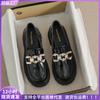 Thick-soled Small Leather Shoes, Women's College Style, a Slip-on, Retro Block Heel Soft-soled Single Shoe