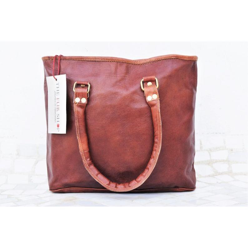 Женская кожаная дорожная сумка-тоут | Кожаная сумка — фото 3