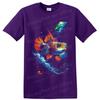 Tropical Fish T Shirt Colorful Aquarium Water Splash Art Graphic Tee Gift
