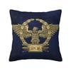 Custom Nordic Gold Roman Imperial Eagle Cushion Cover For Sofa Soft Spqr Medallion Edition Over Black Leather Pillow Case