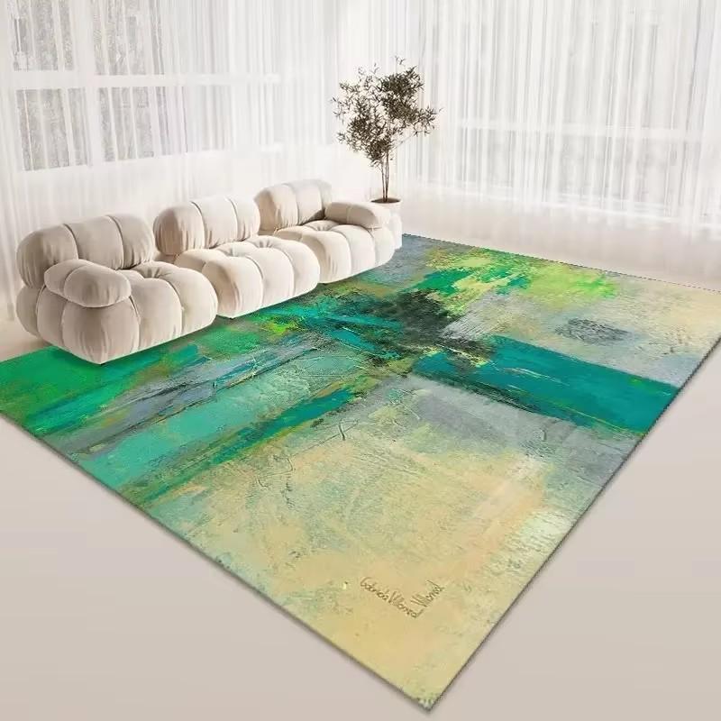 American Style High Quality Carpet Soft Anti-slip Design Large Living Room Area Rugs Decoration Bedroom Lounge Floor Mat Flannel