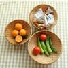 Handwoven Bamboo Winnowing and Storage Basket – Round Basket for Steamed Buns, Fruits, Vegetables, and Draining.