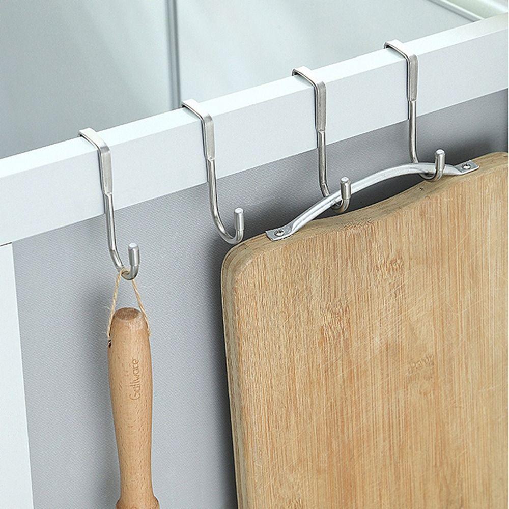 Punching Door Organizer Kitchen Bathroom Accessories Storage Hanger Hook Door Hanger Storage Hook