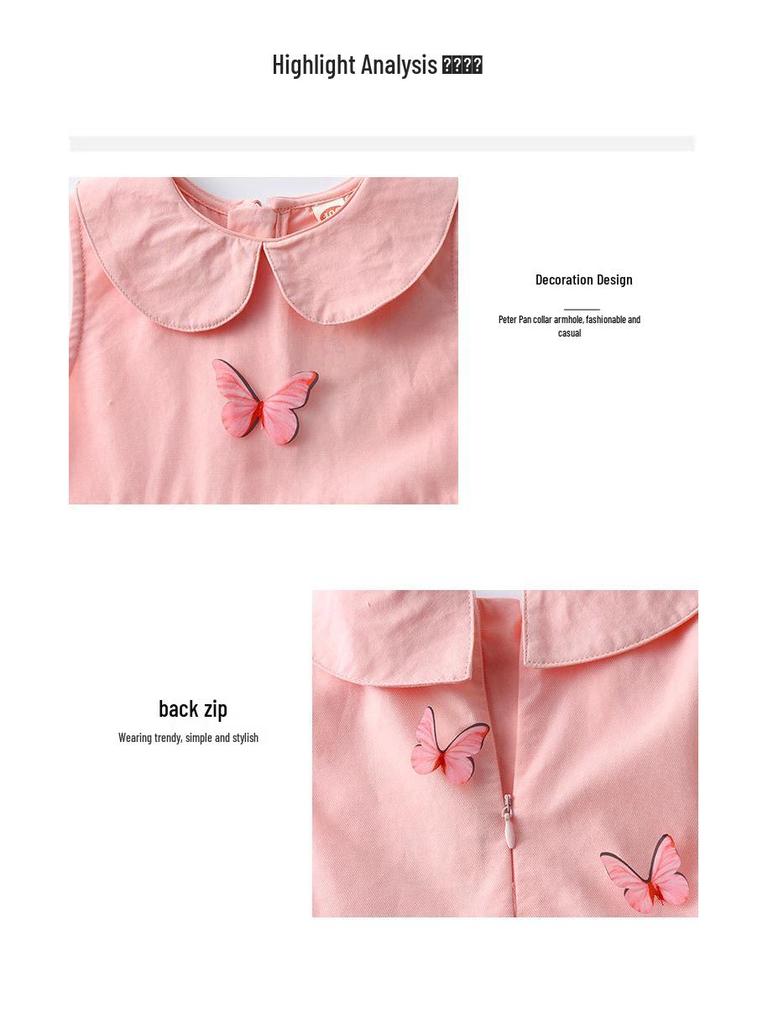 2025 Mädchen Besticktes Sommer Prinzessin Mesh Kleid